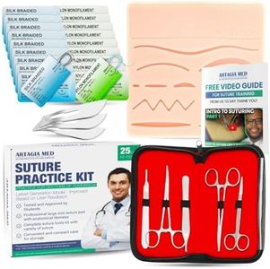 Suture Practice Kit for Medical Students | Including Large Silicone Pad, Suture Threads, Tool Kit, Knot Board and Suture Video Course