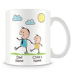 Daddy Mug with Child - Personalise with Names - Gift for Dads