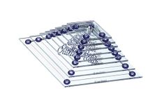 The Quilted Bear Diamond Quilting Templates - Set of 8 Non-Slip Clear Acrylic Patchwork Quilt Templates, Quilting Accessories for Patchwork, Dressmaking and Sewing (3/4 inch - 3 inches)