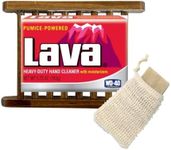 FOXTAIL COLLECTIVE Lava's Heavy-Duty Hand Cleaner Pumice Lava Soap Bar WD-40 (5.75 ounce) Bundle Pack by - Includes Bamboo Soap Holder, Sisal Exfoliating Soap Bag, Plus 10 Grease, Grime and Cleaning Hacks (Original Pumice-Powered)