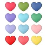 12pcs Strong Fridge Magnets, Heart Shaped Locker Magnets Colorful Decorative Refrigerator Cute Magnets for Whiteboard Map Calendars Fridge Kitchen Office Classroom