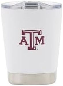 Decorvo NCAA 12 oz. Stainless Steel Tumbler - Perfect Wine Glass, Whiskey Glass for Game Day (Texas A&M)