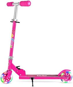 BELEEV V1 Scooter for Kids Ages 3-12, 2 Wheel Folding Kick Scooter for Children Girls and Boys, 3 Adjustable Height, LED Light Up Wheels, Lightweight Scooter with Sturdy Kickstand