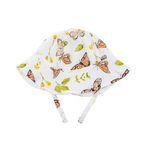 Bebe au Lait Butterfly Bamboo Blend Sunhat, 0-12 Months, Peach, One Size