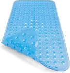 Lifekrafts Anti-Slip Shower Mat for Bathroom Floor Transparent Blue, 100x40 cm | PVC Bathroom Shower Mat |Anti-Skid Mat for Bathroom Floor