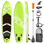 FBSPORT 10'6'' Premium Inflatable Stand Up Paddle Board, Yoga Board with Durable SUP Accessories & Carry Bag.Wide Stance, Surf Control, Non-Slip Deck, Leash, Paddle and Pump for Youth & Adult