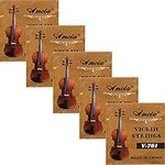 5 Sets Replacement Stainless Steel 3/4 4/4 Size Fiddle String Violin Strings E A D G