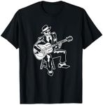 Skeleton Guitar Player Bluesman Vintage Blues Guitarist T-Shirt