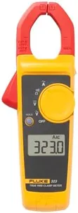 Fluke 323 Clamp Meter For Commercial/Residential Electricians, Measures AC Current To 400 A,Measures AC/DC Voltage To 600 V, Resistance And Continuity, Includes 2 Year Warranty And Soft Carrying Case