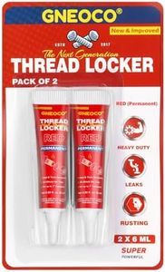 2 Pack Thread Lock Red 6mlx2, Threadlocker, High Strength, Thread Locker for Nuts, Bolts, Fasteners and Metals, Anaerobic Curing Screw Glue to Prevent Loosening