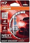 OSRAM 64210NL-01B NIGHT BREAKER LASER H7, next generation, 150% more brightness, halogen headlamp, 64210NL-01B, 12V, passenger car, single blister (1 lamp)