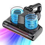 Mattress Vacuum Cleaner 5 in 1 Bed Vacuum with 16Kpa Suction 253.7nm UV-C Light, HEPA Filtration, Ultrasonic, High Heating, 30000Rpm/Min Tapping, Replacement Filter Included, 500W, Corded