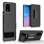 HIDAHE Samsung Galaxy S20 Ultra Case, Samsung S20 Ultra Belt Clip Holster Case Slim Shell Case Combo Cover with Kickstand Swivel Belt Clip Holster Full Body Protective 5G Case 6.9 inch 2020, Black
