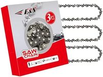 E & S Low Kickback Chain Saw Chain 3 Pack 8 Inch .043" Gauge 3/8" LP Pitch 34 Drive Links, Semi Chisel 8 Inch Chainsaw Chain for Craftsman Poulan Remington Ryobi Troy-Bilt Chainsaw and More