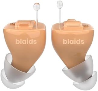 BlaidsX Micro Programmable CIC Hearing Aids for Adults with Mobile App Hearing Test & Noise Cancellation, Invisible Hearing Aids for Seniors with Bluetooth, 48 DSP Channels | USA-Made Multi Core (Both Ears)