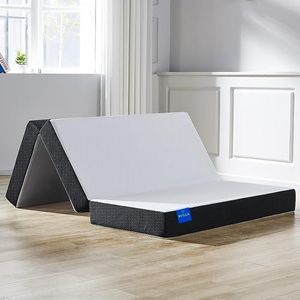 9villa Tri Folding Memory Foam Mattress | Soft & Miduim Firm | Foldeble Mattress | Play Mat Foldable Bed | Guest beds | Camping Bed (Double Bed 48x72x4)