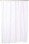 InterDesign Waterproof Mold and Mildew-Resistant Fabric Shower Curtain, 72-Inch by 72-Inch, White