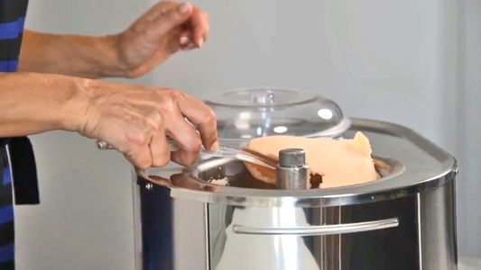 Musso Mini Lussino Ice Cream Maker – Compact Stainless Steel