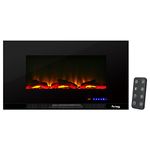 e-Flame USA Livingston 36-inch Wall Mount Electric Fireplace (Black)