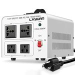 LVYUAN Voltage Transformer Converter 2500 Watt Step Up/Down Convert from 110-120 Volt to 220-240 Volt and from 220-240 Volt to 110-120 Volt with 2 US outlets, 2 Universal outlets