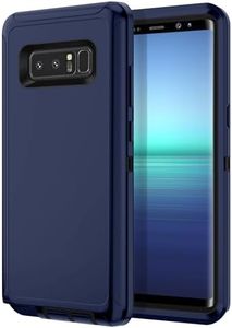 I-HONVA for Galaxy Note 8 Case Shockproof Dust/Drop Proof 3-Layer Full Body Protection [Without Screen Protector] Rugged Heavy Duty Cover Case for Samsung Galaxy Note 8,Navy Blue/Black