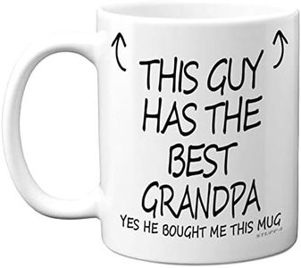 Stuff4 This Guy Has The Best Grandpa Mug - Grandpa Gifts, 11oz Ceramic Dishwasher Safe Coffee Mugs - Grandson Gifts for Birthday, Christmas Day Presents Gift, Premium Cup - Made in UK