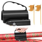 Wrapping Paper Cutter With roller, Christmas Wrap Roll Cutting Dispenser, Handle Holder Box Tool, Handle Holder Box Tools, Simple Fast and Safe Roll Cutter, Christmas Wrapping Paper Cutter Tool