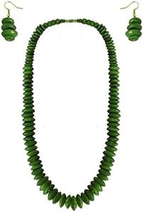 Varmohey Women's Royal Handicrafts Handcrafted Wooden Necklace With Earrings (Fashion Jewellery)