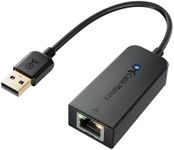 Cable Matters USB to Ethernet Adapter Supporting 10/100 Mbps Ethernet Network Wired Internet LAN Converter in Black Compatible with MacBook Windows macOS Linux Chrome OS