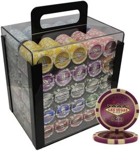 MRC POKER 1000 pcs Las Vegas Casino Poker Chips Set with Acrylic Case Custom Build