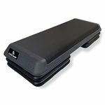 Leeway Aerobic Step Adjustable 43” Stepper Platform for Aerobic Exercises- 4”-6”-8” Adjustable Height, Step Platform Trainer, Multilevel Adjustable Aerobic Stepper, Step Platform (Stepper 109 X 41 X 20 CM - Black)