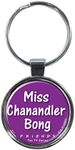 Ata-Boy Friends Miss Chandler Bong 1.5" Fob Keychain for Keys, Backpack Pulls and More