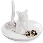 Spegiffu Cat Lover Gifts for Women - Cat Ring Trinket Dish Engagement Wedding Ring Holder, Funny Cat Themed Gifts for Women, Cat Lady, Cat Mom, Gifts for Cat Lovers, Friends, Birthday Xmas Valentines