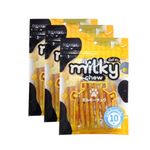 Dogaholic Milky Chew Cheese & Chicken Stick (10 in 1) (Pack of 3) Dog Treat | Healthy Treat Suitable for All Breeds Sizes | Sold by Foodie Puppies with Free Key Ring