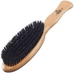 Kent CS1B Clothes Brush, Fabric Lint Remover for Cotton, Wool, Suede and Silk, Pure Black Bristles Handcrafted Two Tone Cherrywood Veneer Remover for Dust, Fluff and pet Hair. Made in England