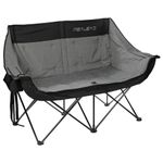 REALEAD Double Camping Chair - Oversized Camping Loveseat for Adults Two Person Support 650 lbs - Heavy Duty Folding Camp Chair with Cooler Bags for Outdoor Sports Beach