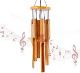 RDUTUOK Bamboo Wind Chimes Memorial Wood Wind Chime - Large Indoor Outdoor Wooden - 81cm Wind Chimes for Garden, Yard,Patio and Home Décor