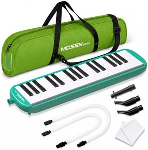 MOSEN 32-Key Melodica for Beginners - Easy Play Melody Instrument with Premium Sound, Non-Toxic ABS & Phosphor Bronze Reeds | Includes Carry Bag, Tube & Strap (Soda Green)