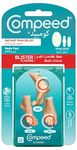 Compeed Blister Bandage For Foot, Toe, Finger Rubbing Protection, Breathable Foot Protector Hydrocolloid Bandage, 5 Mix Patches Pack