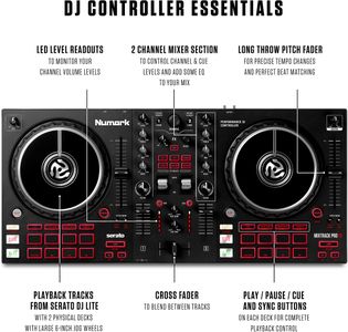 Numark Mixtrack Pro FX DJ Controller – 2-Deck USB DJ Mixer