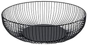 Black Metal Wire Fruit Basket Bowl 