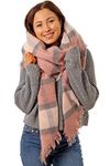 Style Slice Women's Tartan Scarf Thick Warm Blanket Ladies Scarves, Plaid Check Long Large Oversized Soft Shawl and Wrap Christmas Gifts for Women