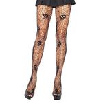 Alexvyan Black Spider Web Design Women's/Girls's High Waist Pantyhose Tights Fishnet Stockings Mesh Net Style Nylon & Spandix