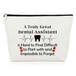 Dental Assistant Gifts Makeup Bag Dental Nurse Gifts Dental Hygienist Gift Dental Graduation Gifts Thank You Appreciation Gifts for Doctor Assistant Cosmetic Bag Birthday Christmas Retirement Gift