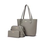 Woodland Leathers black handbags for women, Women handbags & shoulder bags, Cross body bag and clutch bag for women and girls. Small women's totes Faux Leather for all occasions (Grey)