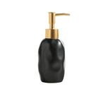 Comeon Ceramics Soap Dispenser, Bathroom Countertop Hand Soap Dispenser Geometric Lotion Dispenser for Kitchen (Black)