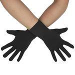 Sheface Men's and Women's Wrist Spandex Gloves Stretchy Costume Gloves Banquet Party Wedding Gloves, Black, One Size