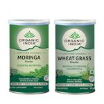 ORGANIC INDIA Ayurveda Powder for Nutritional Diet (Moringa, Wheatgrass) - Combo Pack