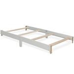 Dream On Me Mini Crib Bed Rail in Grey, Converts Mini Cribs to Twin Size Beds, Solid Wood Construction