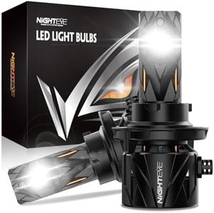 NIGHTEYE 𝐇𝟏𝟑/𝟗𝟎𝟎𝟖 Light Bulbs - 90000LM 240W Super Bright 100000+Hrs Lifespan with Cooling Fan 6500K White Fog Bulbs, Pack of 2(2-Year Warranty)